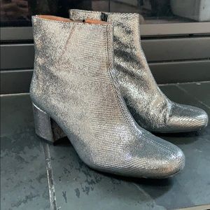 SixtySeven Silver metallic boots from Brookly NY